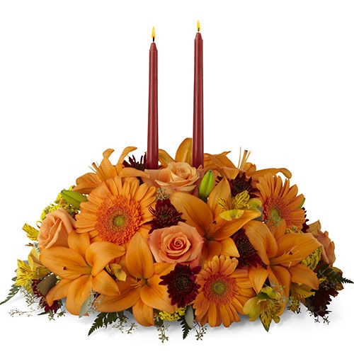 Bright Autumn Candle Centerpiece