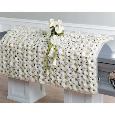Funeral White Blanket of Flowers
