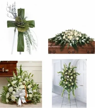 Glorious Green Funeral Flower Packege