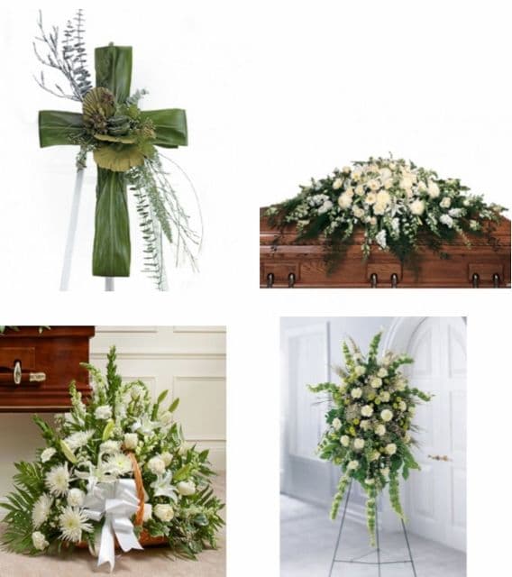 Glorious Green Funeral Flower Packege