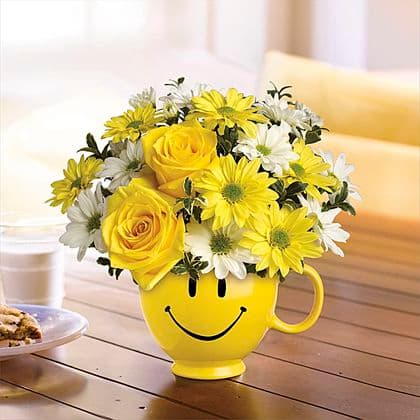 Teleflora's Be Happy Bouquet with Roses