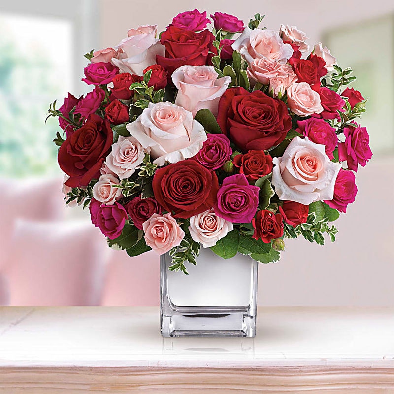 Teleflora's Love Medley Bouquet with Red Roses