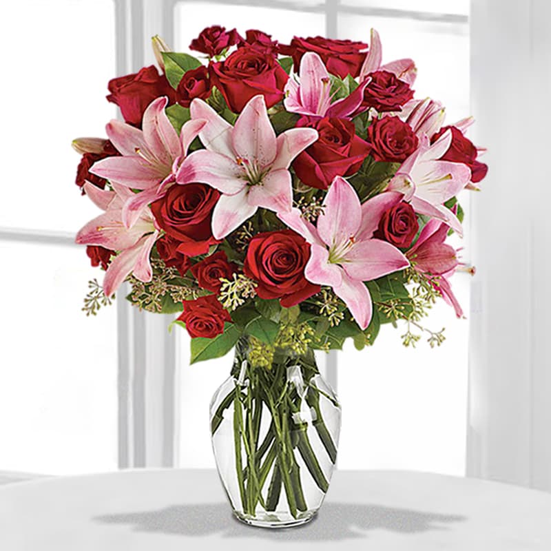 Lavish Love Bouquet with Long Stemmed Red Roses