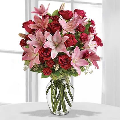 Lavish Love Bouquet with Long Stemmed Red Roses
