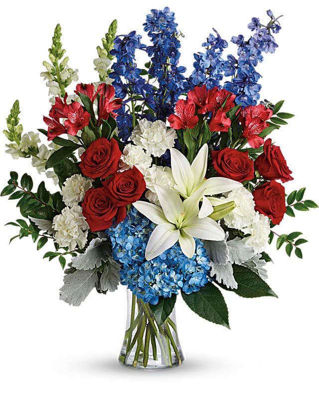 Colorful Fresh Flower Vase Arrangement