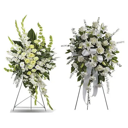 Sympathy White Standing Spray