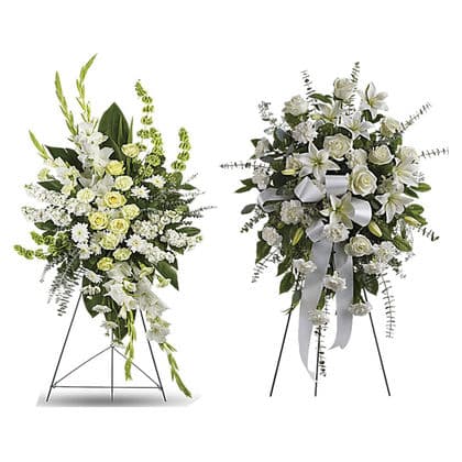 Sympathy White Standing Spray