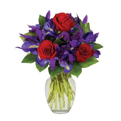 Sugar Rush Red Roses and Irises