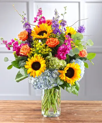 Vibrant Sunshine Flower Gathering