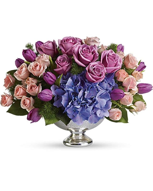 Purple Elegance Centerpiece