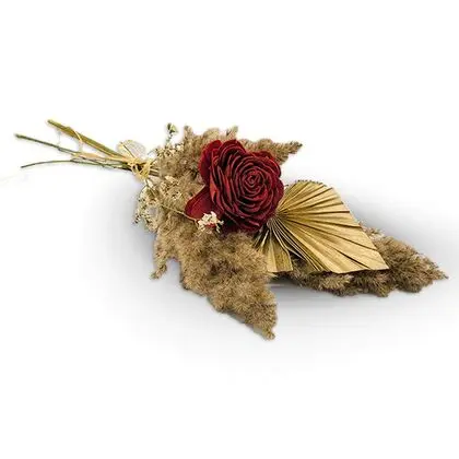 Sola Wood Rose With Pampas Grass