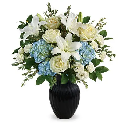 Arriving in Style Arrangement in Black Vase