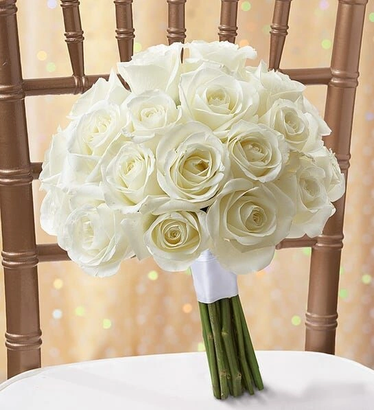 White Rose Bridal Bouquet