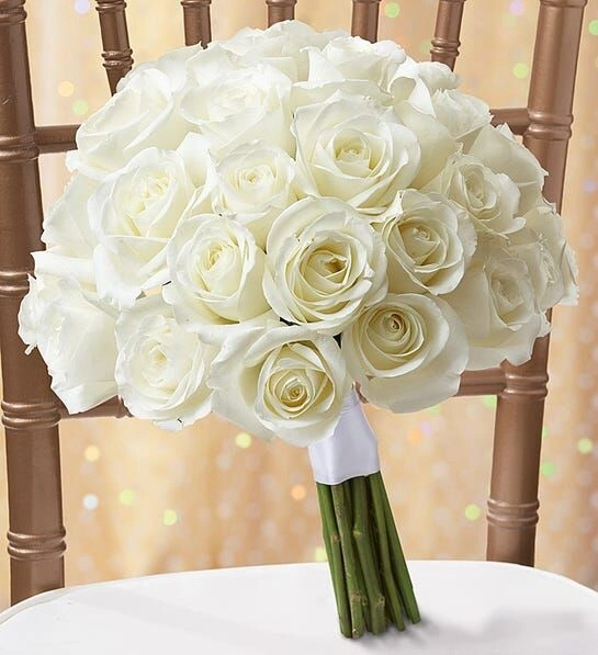White Rose Bridal Bouquet