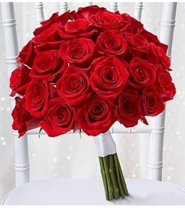 Red Rose Bridal Bouquet