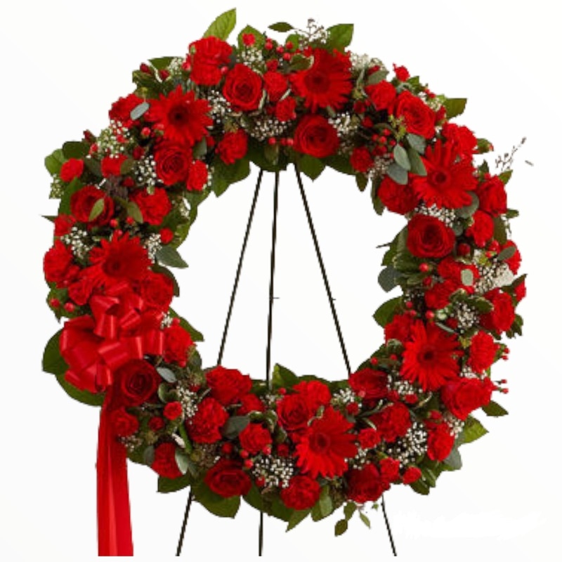 Red Remembrance Wreath