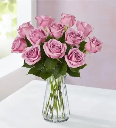 Purple Roses in a Vase