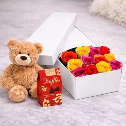 Assorted Dozen Roses Combo
