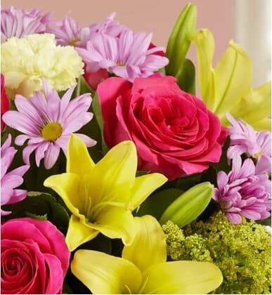 Lilies and Roses Flower Bouquet