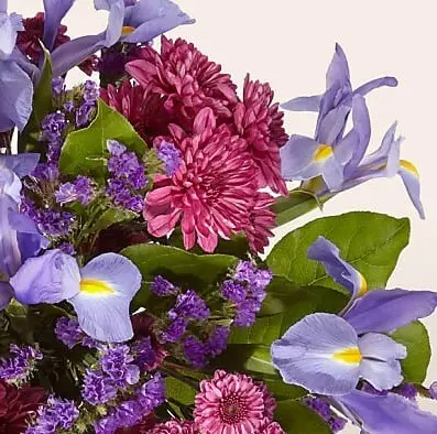 Irises and Daisies Flower Bouquet