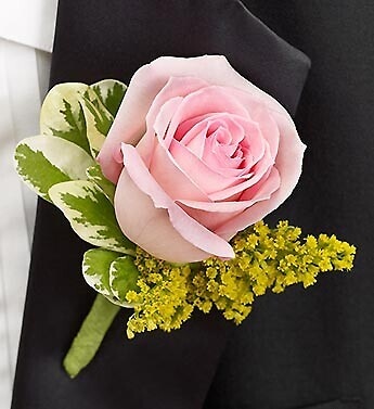 Pink Rose Boutonniere