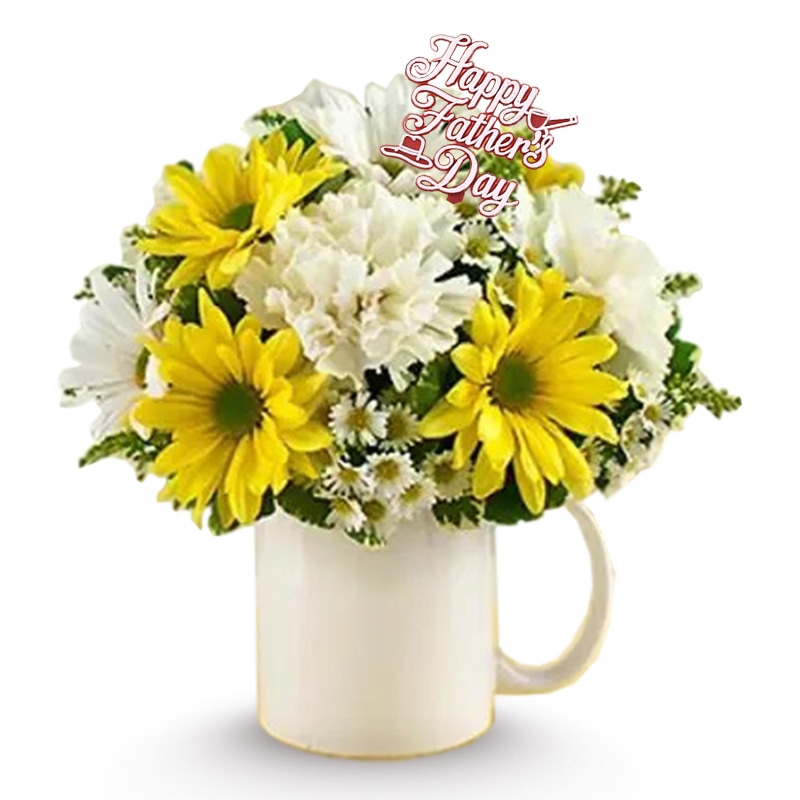 Happy Father's Day Flower Mug