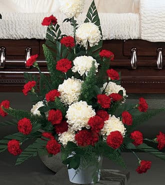 Sympathy Red and white Arrangement