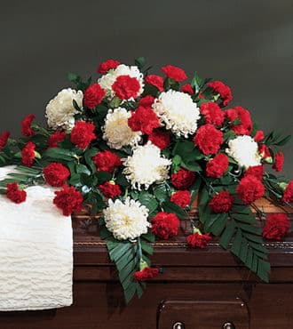 Casket Red and White