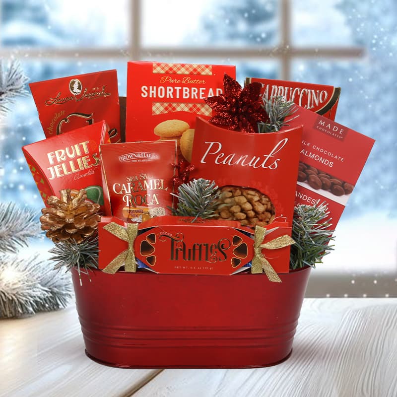 Lovely Holiday Tasty Gift Basket