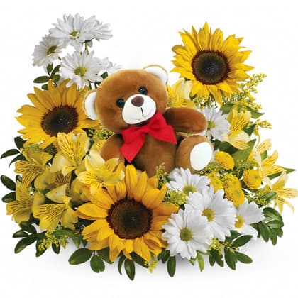 Sunshine Bear Flower Bouquet