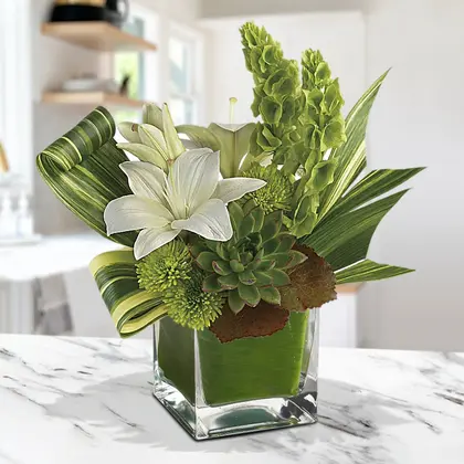 Artistic Elegance Flower and Succulent Bouquet