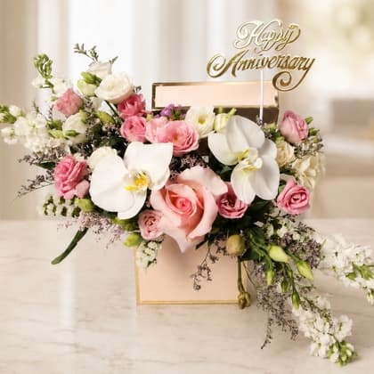 Anniversary Elegance Flower Box