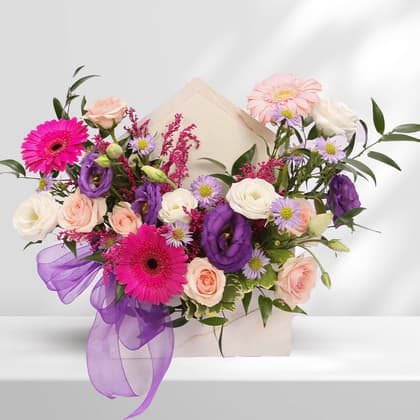 Vibrant Envelope Flower Box