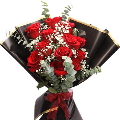 Deep Love Red Roses Luxury Bouquet