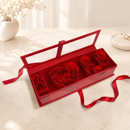I Love You Red Roses in Elegant Flower Box
