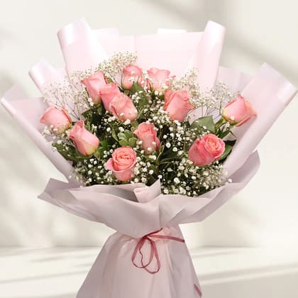 Elegant Pink Rose Luxury Bouquet
