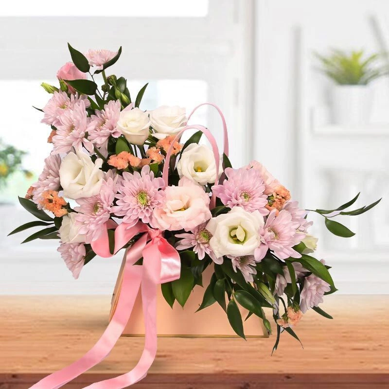 Delicate Pinks Flower Purse