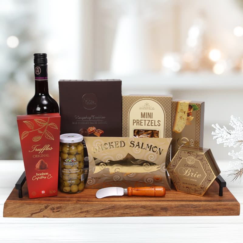 Smoked Salmon & Cheese Gourmet Gift Board