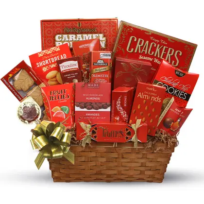 Bank of Chocolate Almond Truffle Gift Basket