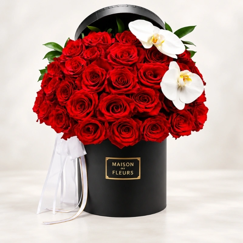 Luxury Red Roses Flower Box