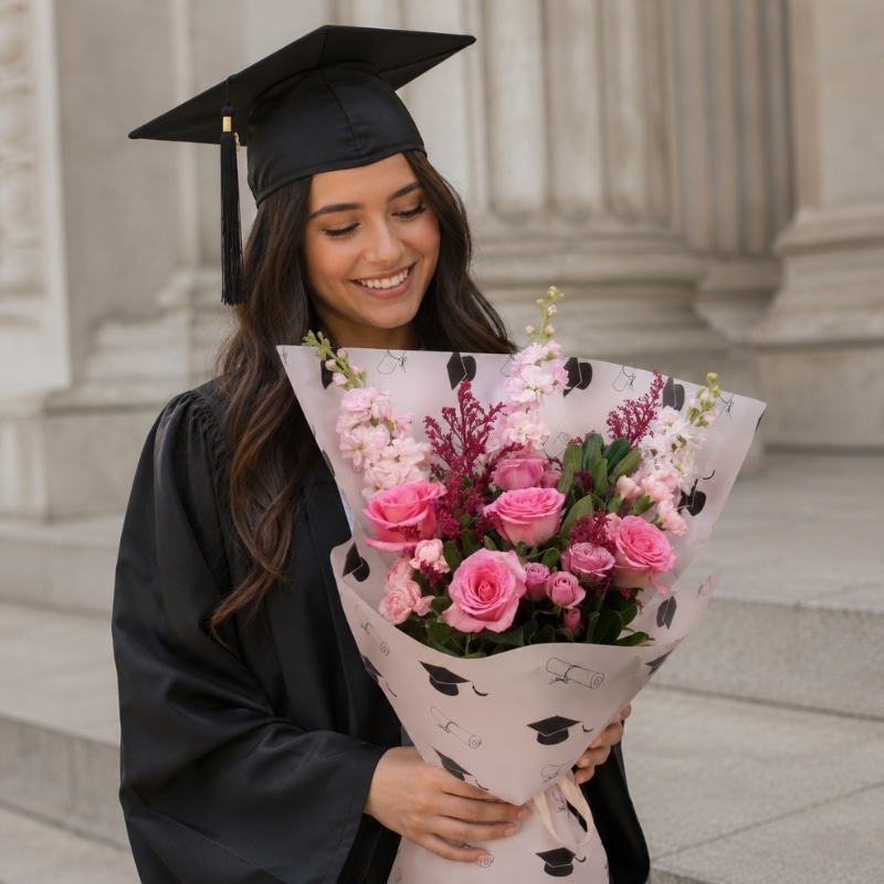 Graduation Glow Roses Bouquet
