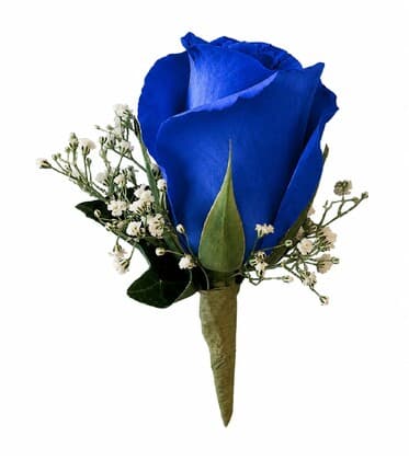 Blue Rose Boutonniere
