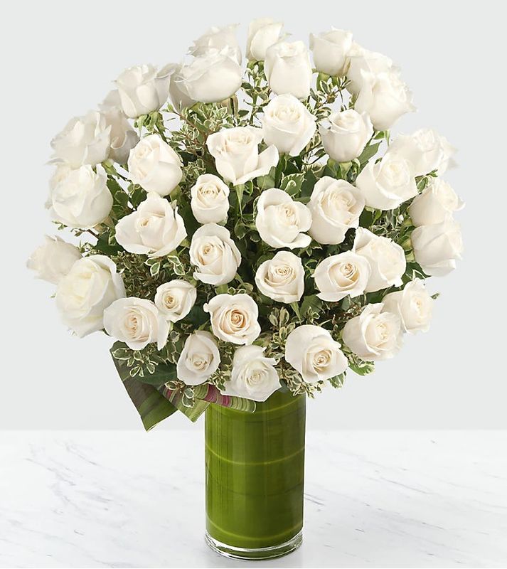 White Roses in a Vase Blog