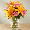 3 Lilies with 6 Roses