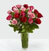 18 Roses Full and Lush-Vase Included
