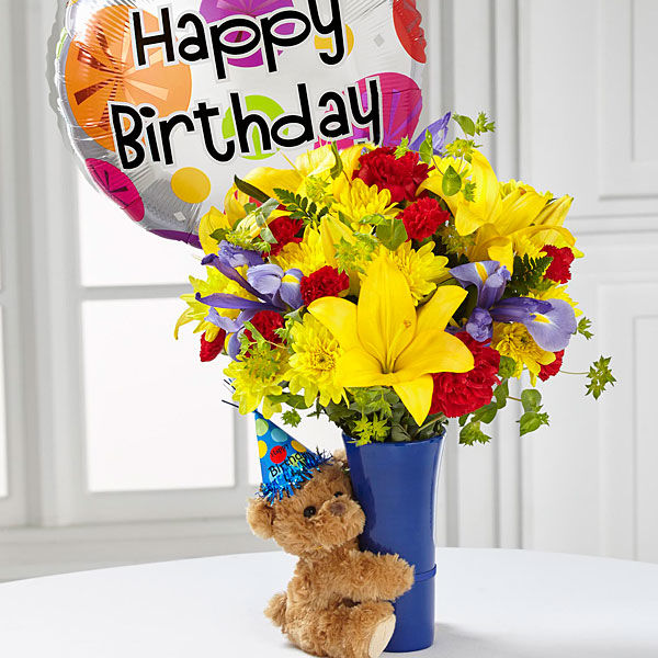 The FTD Big Hug Birthday Bouquet- Birthday Balloon a1142 | Flower ...