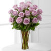 18 Lavender Rose Bqt with vase