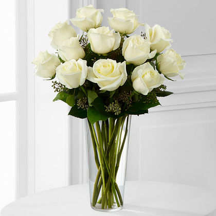 White Premium Rose Bouquet by FTD