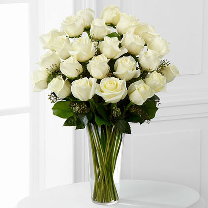 White Premium Rose Bouquet by FTD