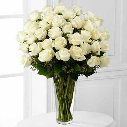 White Premium Rose Bouquet by FTD
